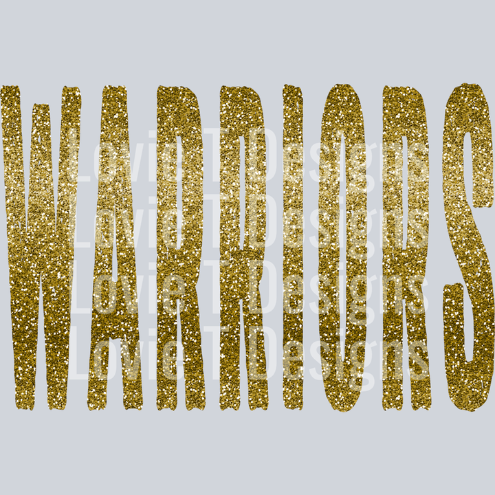 Warriors Gold Overized Grunge Mascot – DTF Transfer
