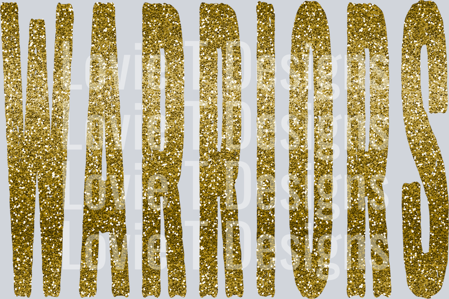 WARRIORS GOLD OVERIZED GRUNGE MASCOT