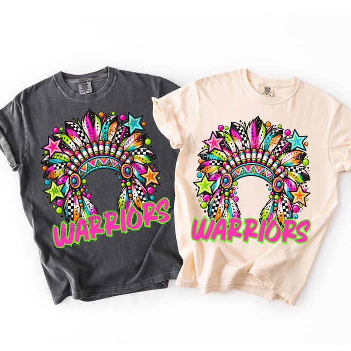 Warriors Neon Starstruck mascot DTF transfer