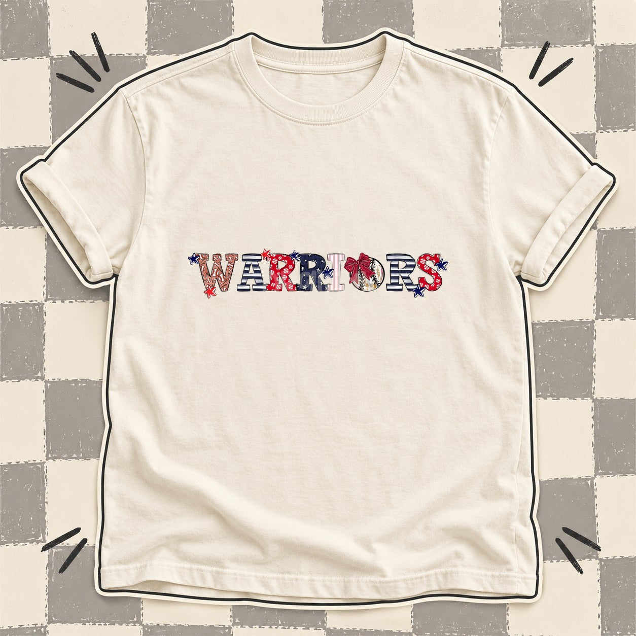 Mixed Doodle Baseball Mascots – Ballpark Classic Warriors design