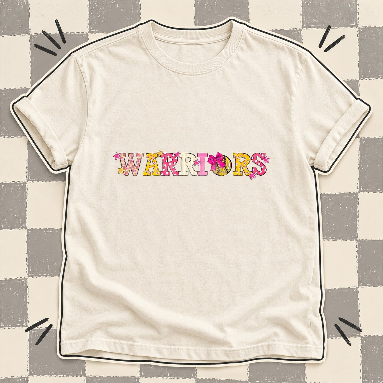 Mixed Doodle Softball Mascots – Sweet Softball Warriors design
