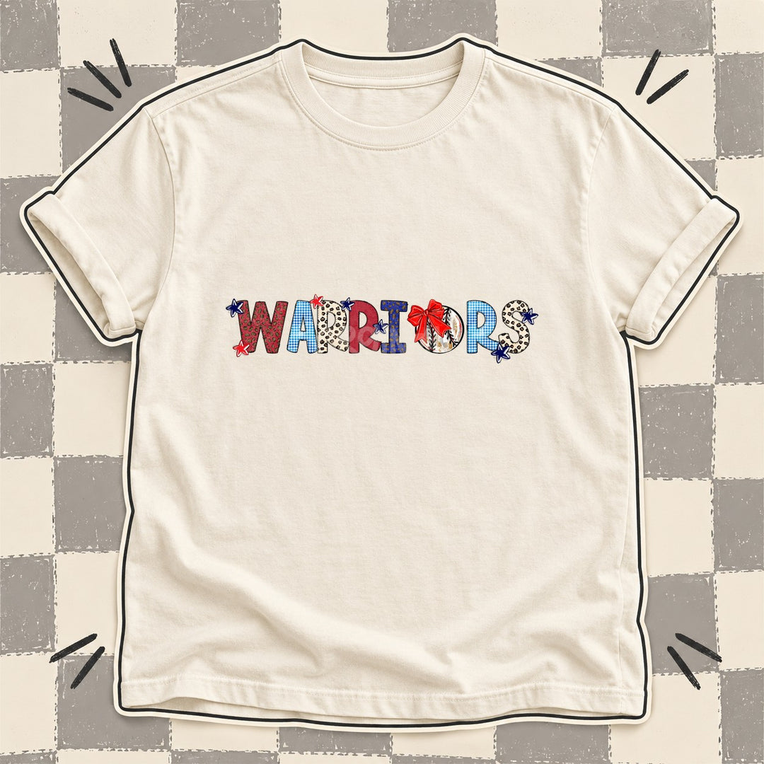 Warriors Mixed Doodle Baseball Mascots – Leopard Red Navy DTF transfer mockup