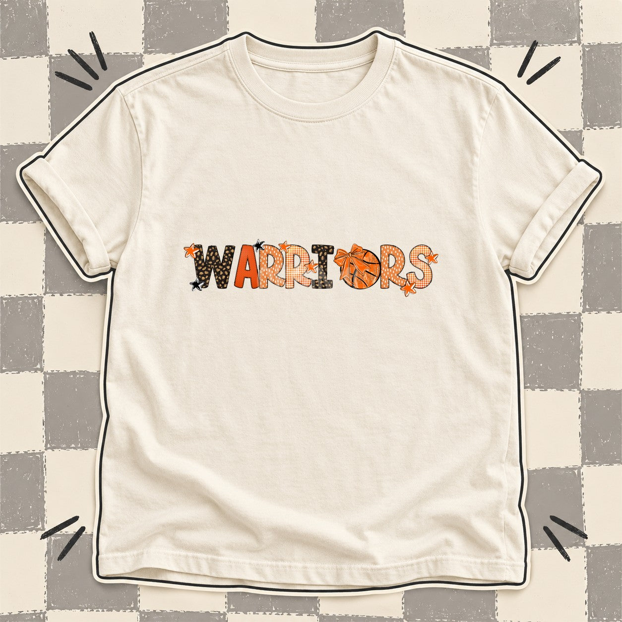 Mixed Doodle Basketball Mascots – Leopard Court Warriors design