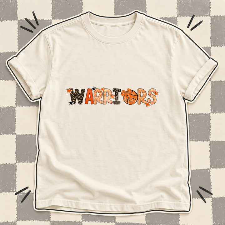 Warriors Mixed Doodle Basketball Mascots – Leopard Court DTF transfer mockup