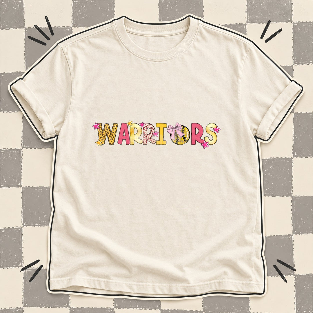 Warriors Mixed Doodle Softball Mascots – Sunshine Leopard DTF transfer mockup