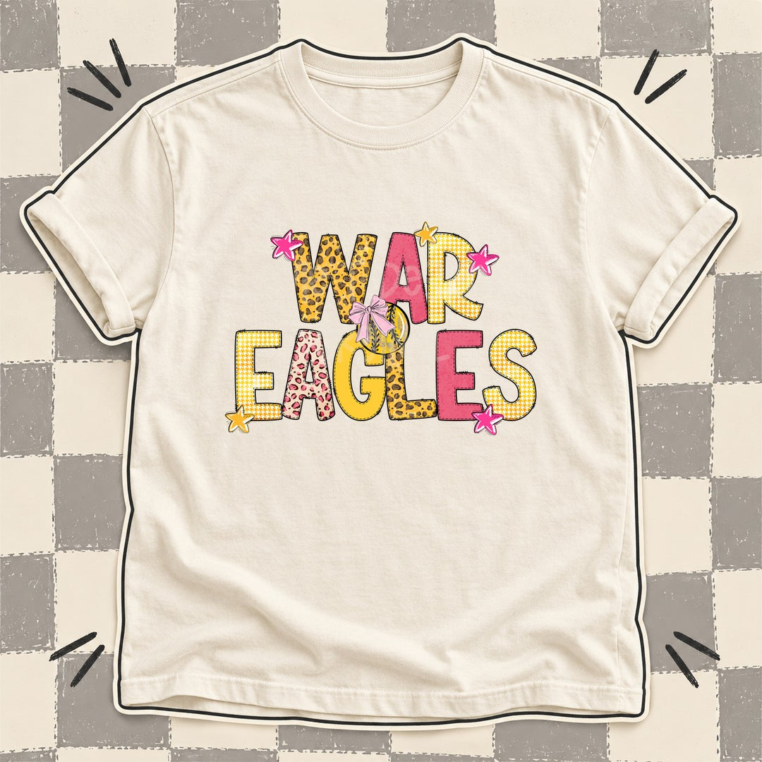War Eagles Mixed Doodle Softball Mascots – Sunshine Leopard DTF transfer mockup