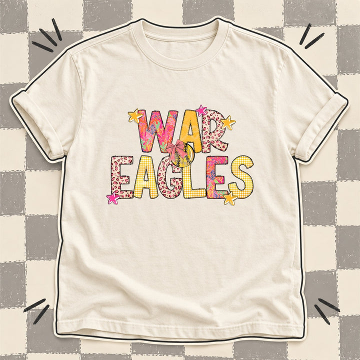 War Eagles Mixed Doodle Softball Mascots – Softball Brights DTF transfer mockup