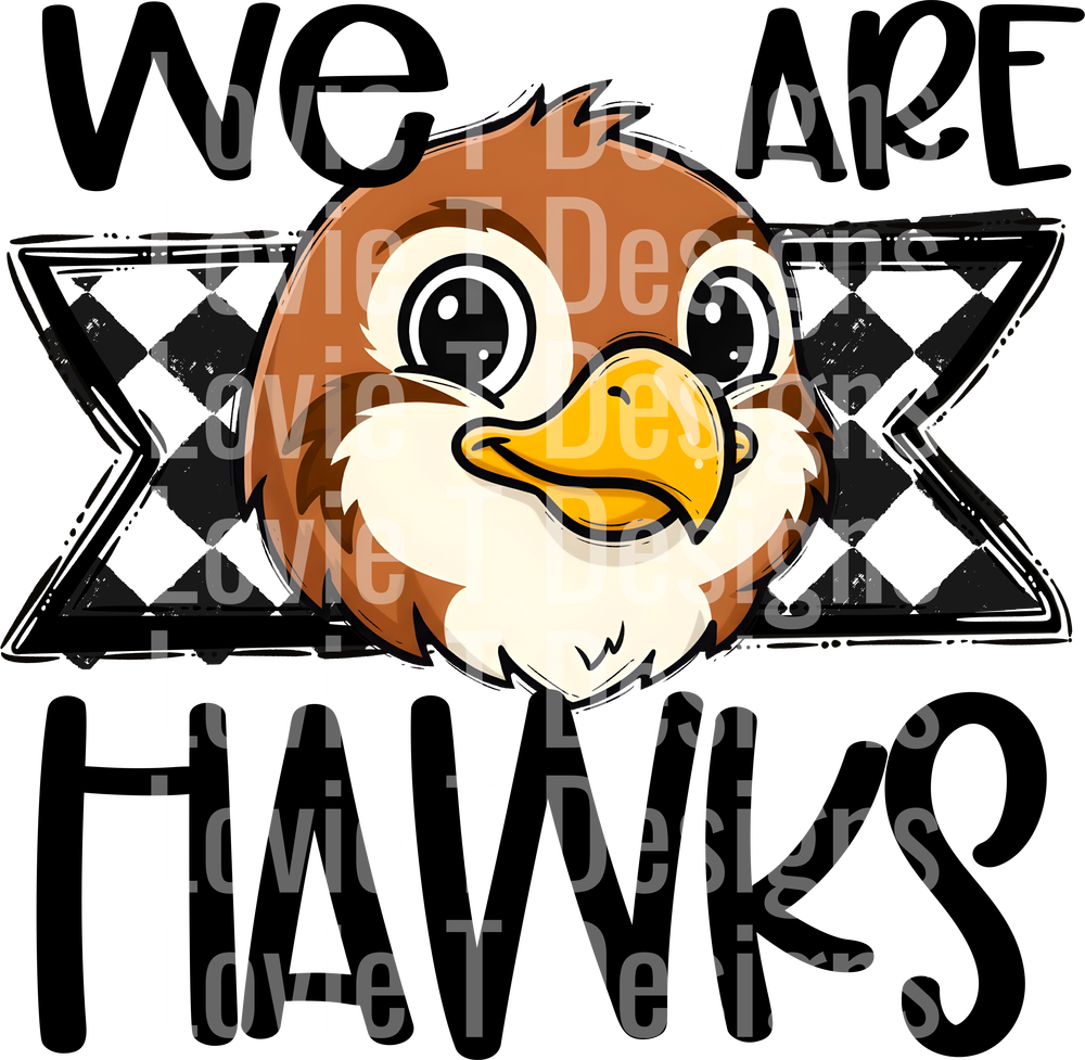 WE ARE HAWKS CUTE MASCOT