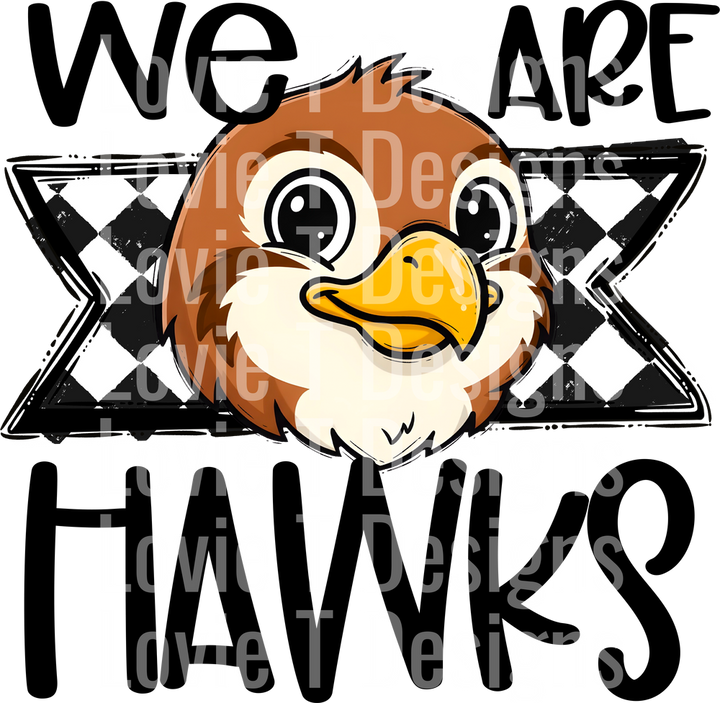 WE ARE HAWKS CUTE MASCOT