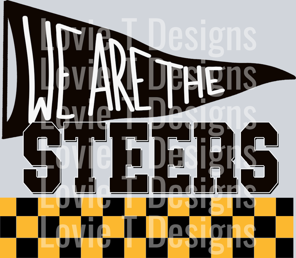 WE ARE STEERS GOLD AND BLACK