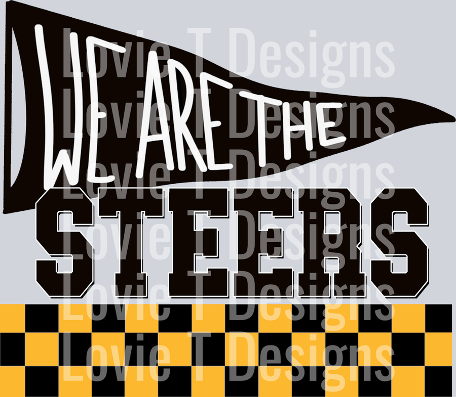WE ARE STEERS GOLD AND BLACK
