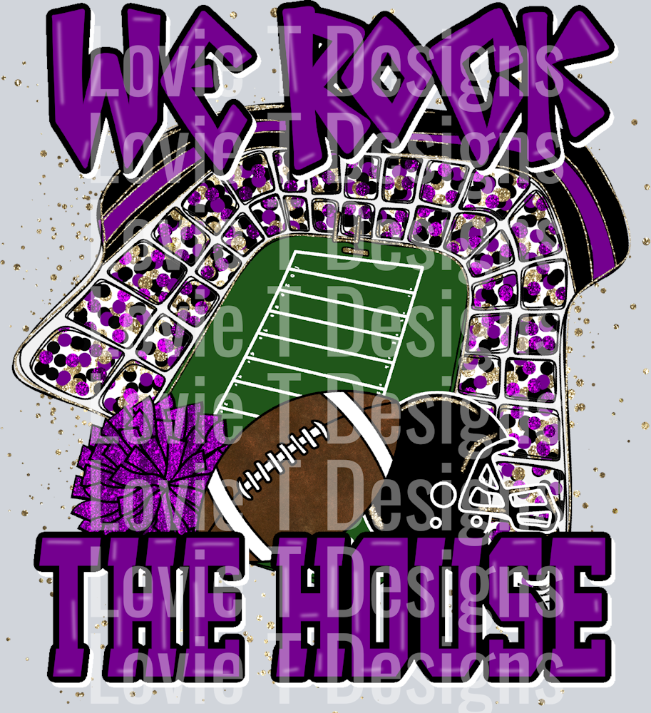We Rock The House Black Purple