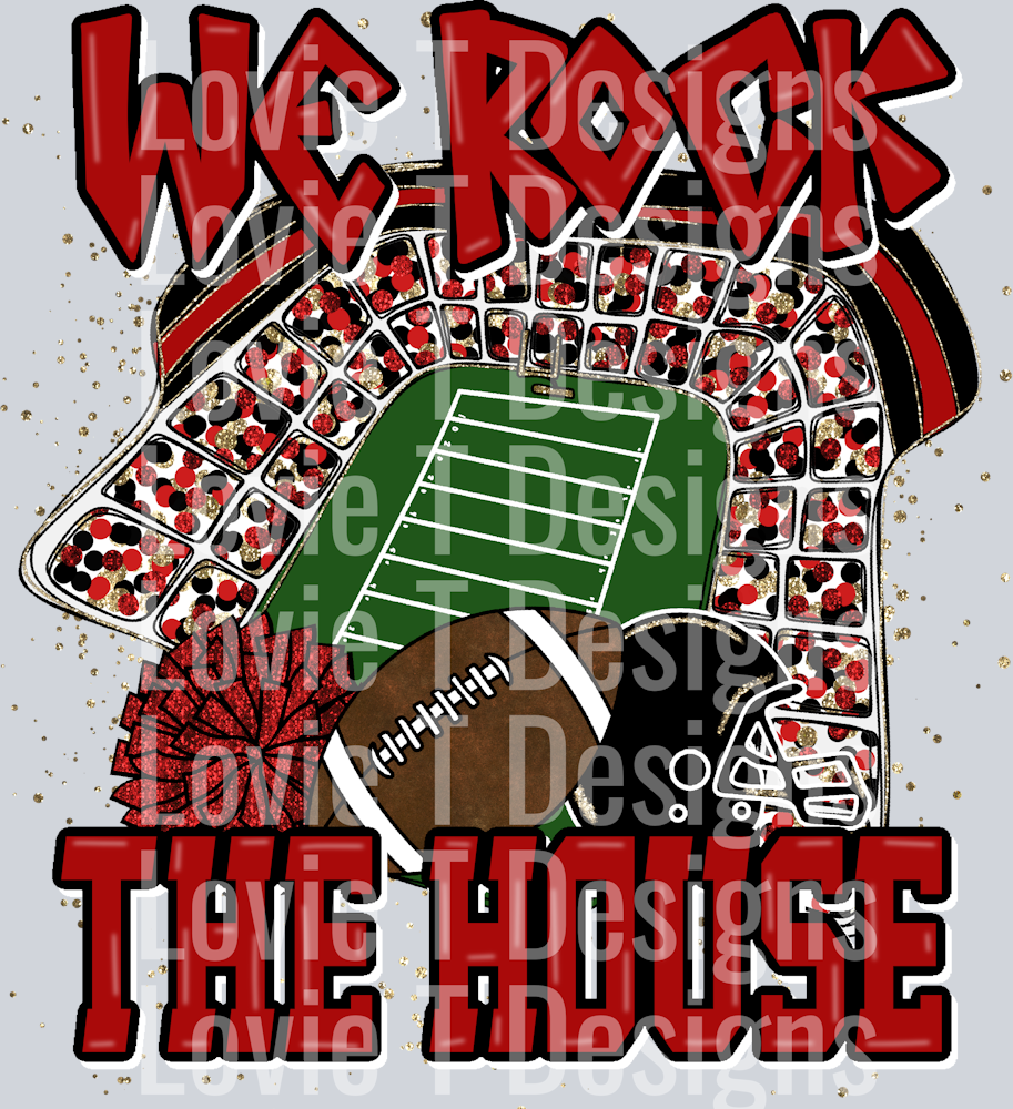 We Rock The House Black Red