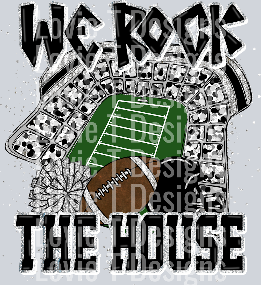 We Rock The House Black Silver