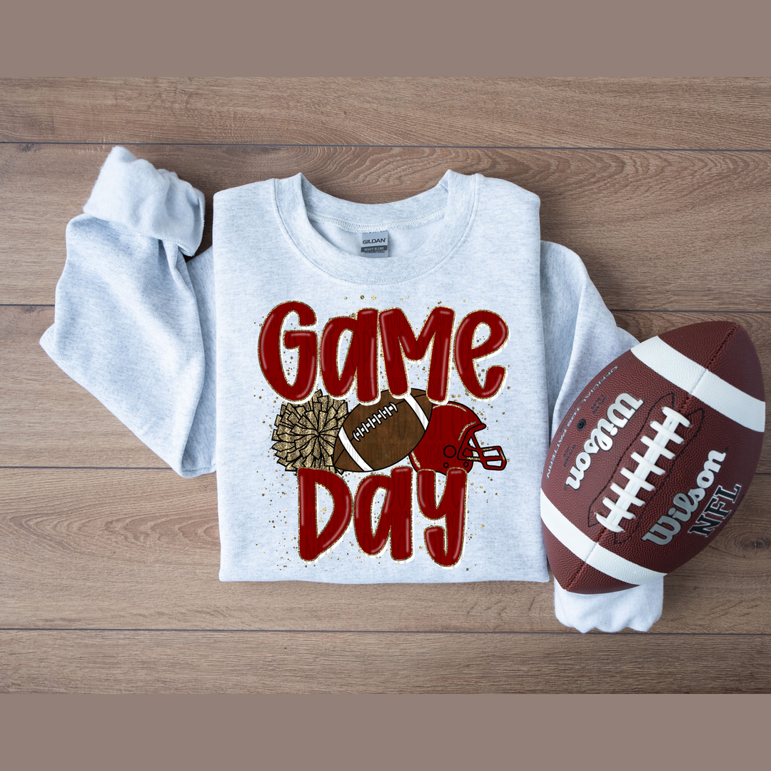We Rock the House Maroon Gold Pocket – DTF Transfer