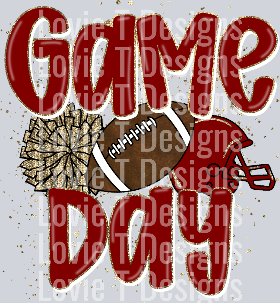 We Rock The House Maroon Gold Pocket