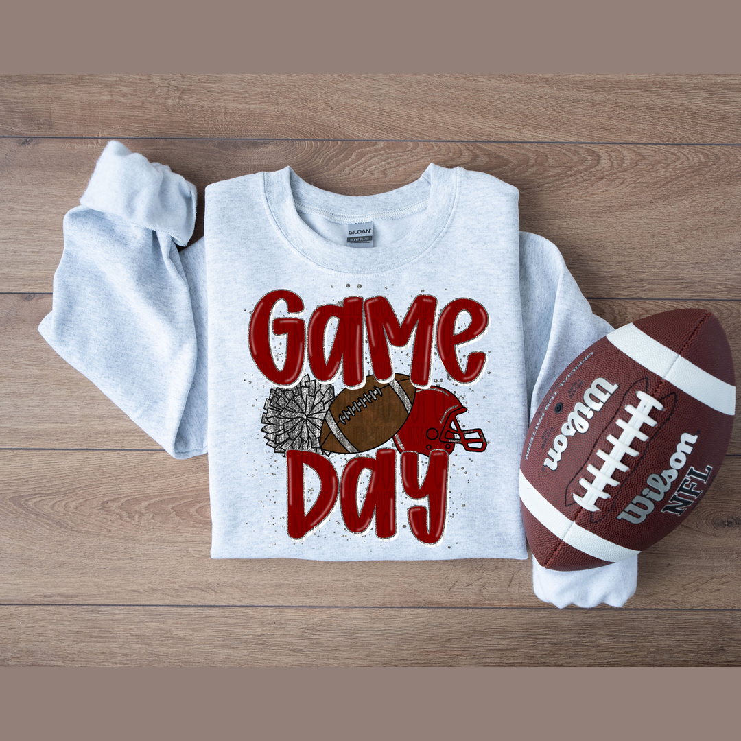 We Rock the House Maroon Silver Pocket – DTF Transfer