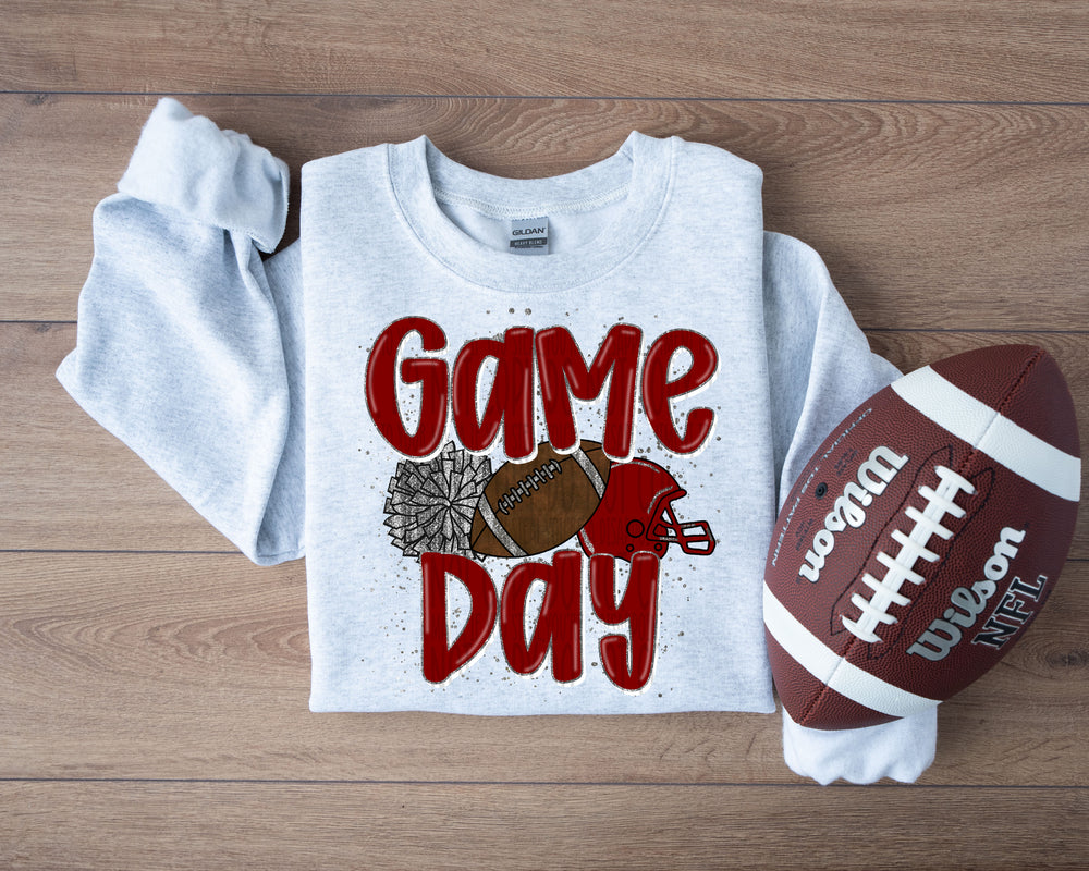 We Rock the House Maroon Silver Pocket DTF transfer design – image 1
