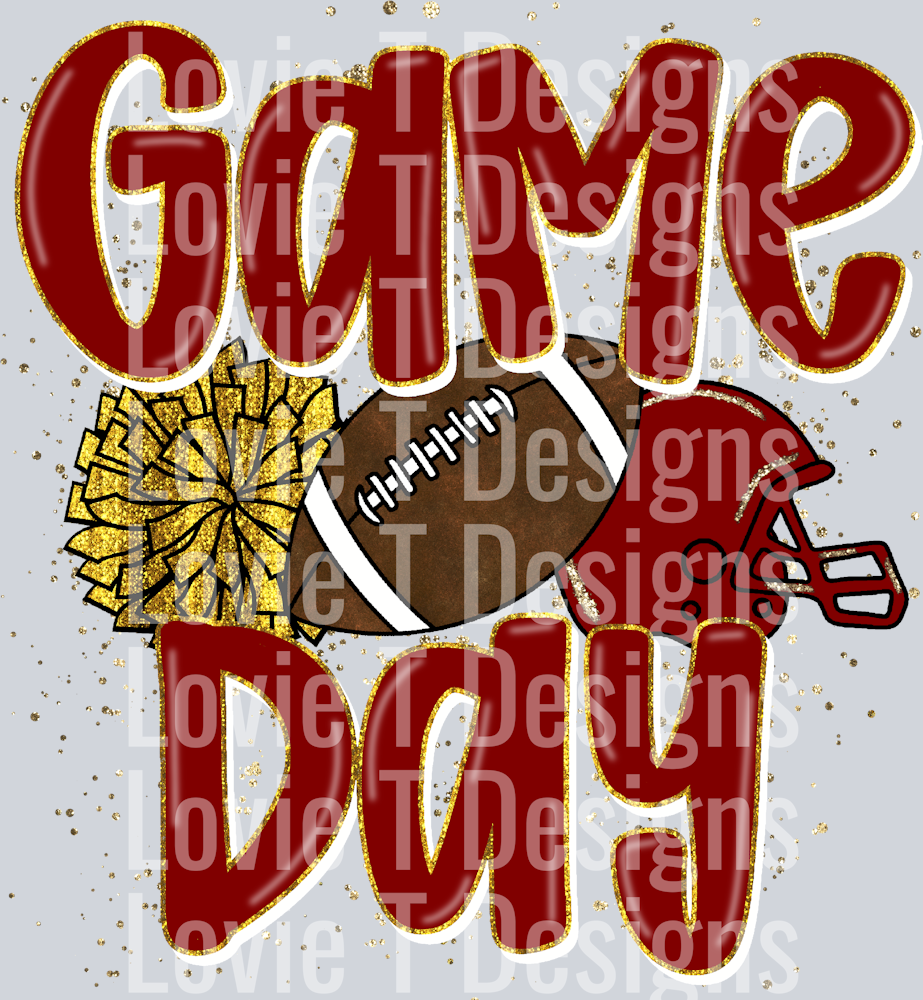 We Rock The House Maroon Yellow Pocket