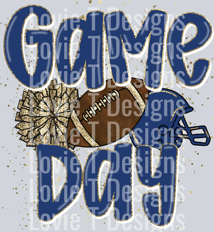 We Rock The House Navy Gold Pocket