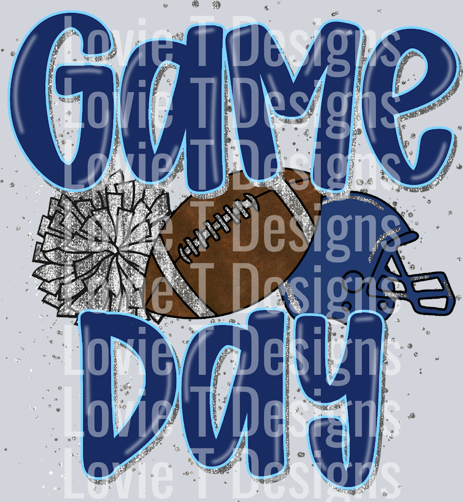 We Rock The House Navy Light-blue Pocket