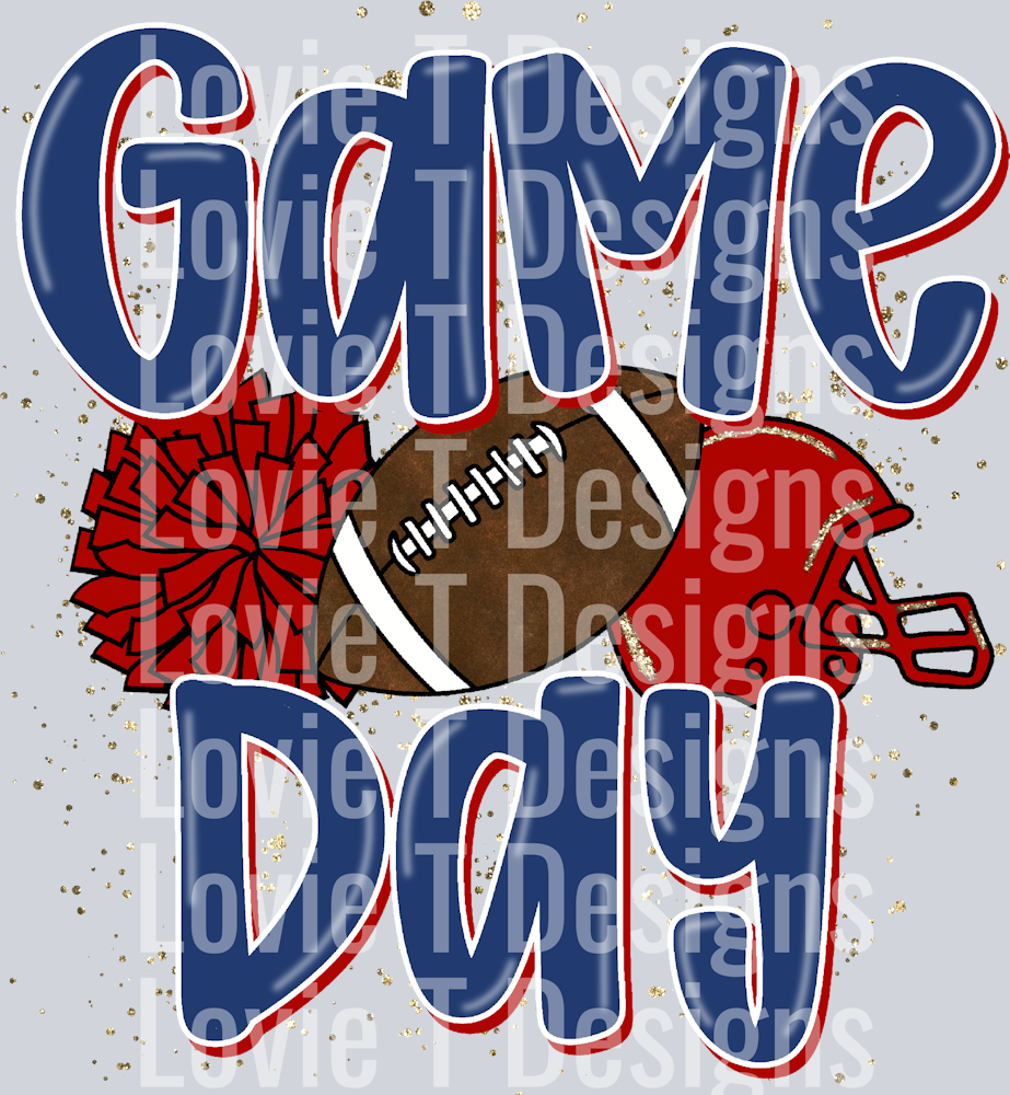 We Rock The House Navy Red Pocket