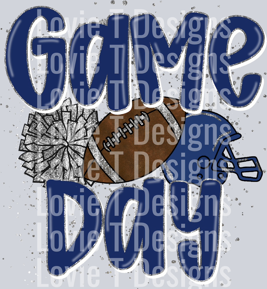 We Rock The House Navy Silver Pocket