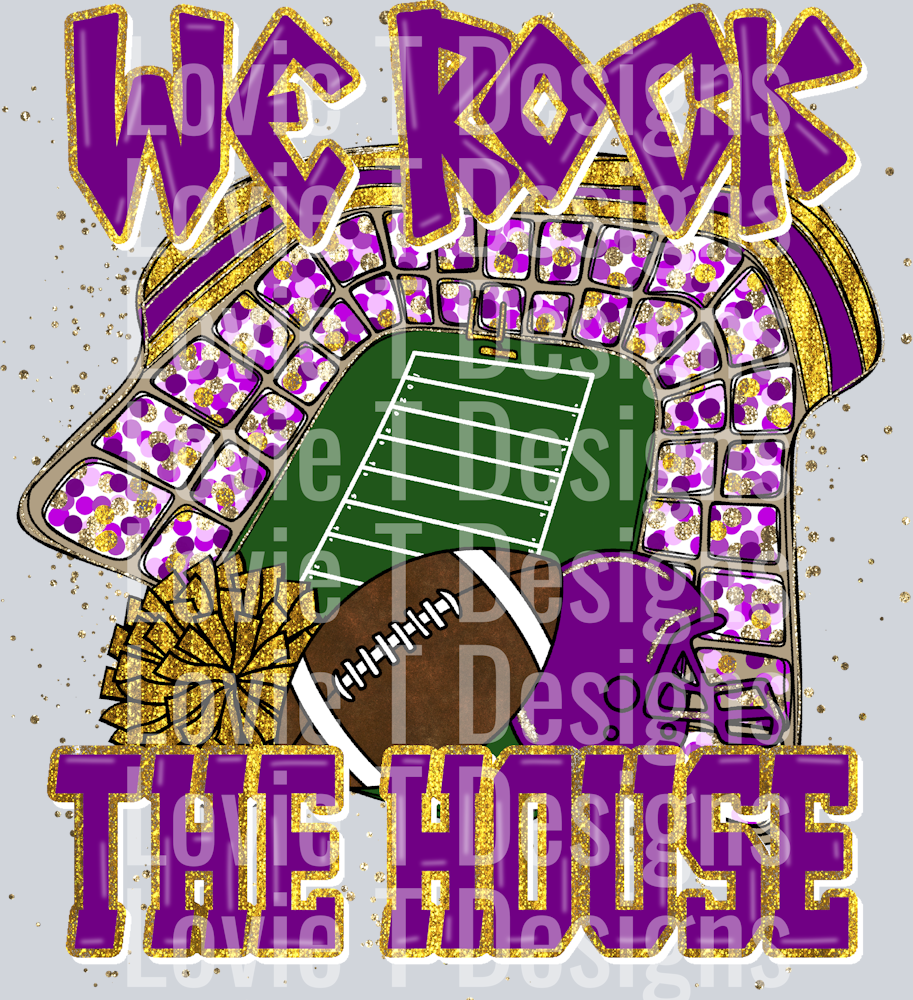 We Rock The House Purple Yellow