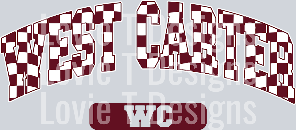 WEST CARTER WC MAROON CHECKER