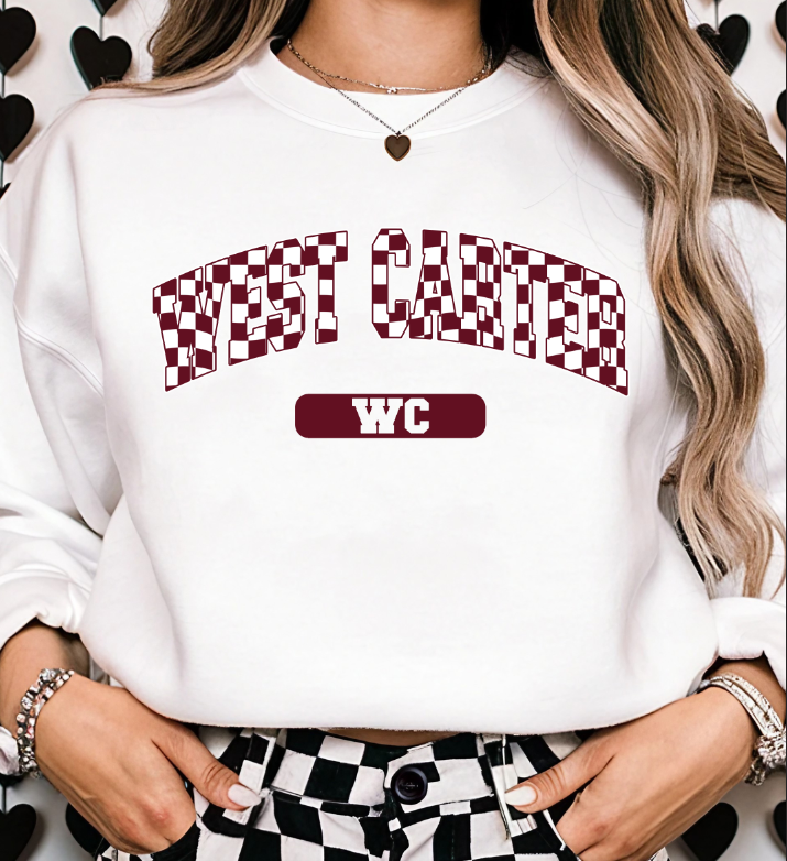 WEST CARTER WC MAROON CHECKER