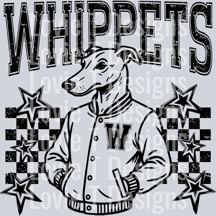 Whippets Checkered and Stars – DTF Transfer