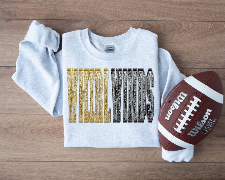 WHIRLWINDS SPLIT SEQUIN GOLD AND BLACK