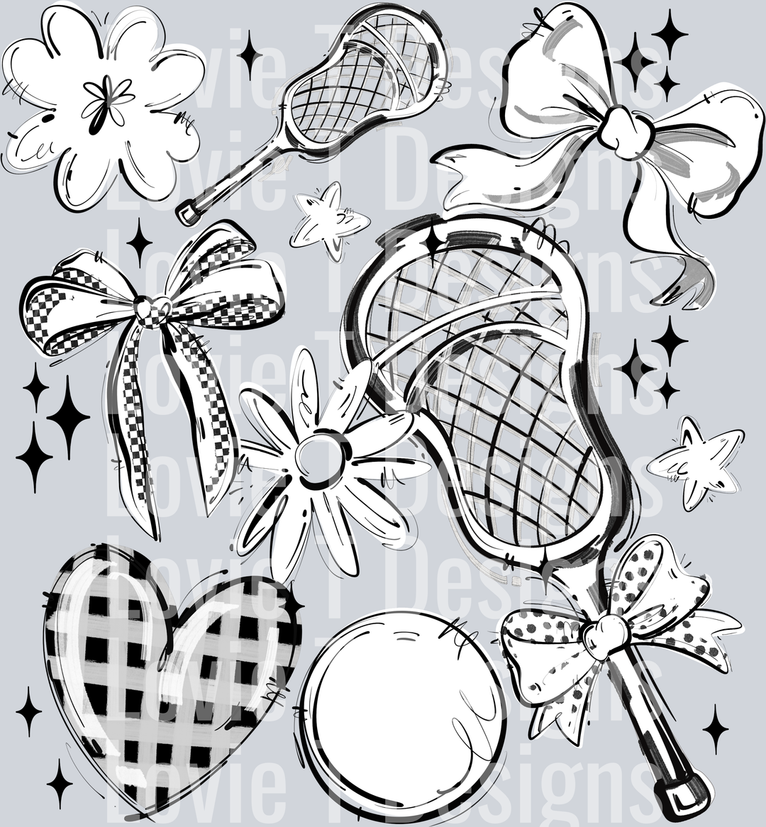 WHITE PLAY BALL LACROSSE COLLAGE