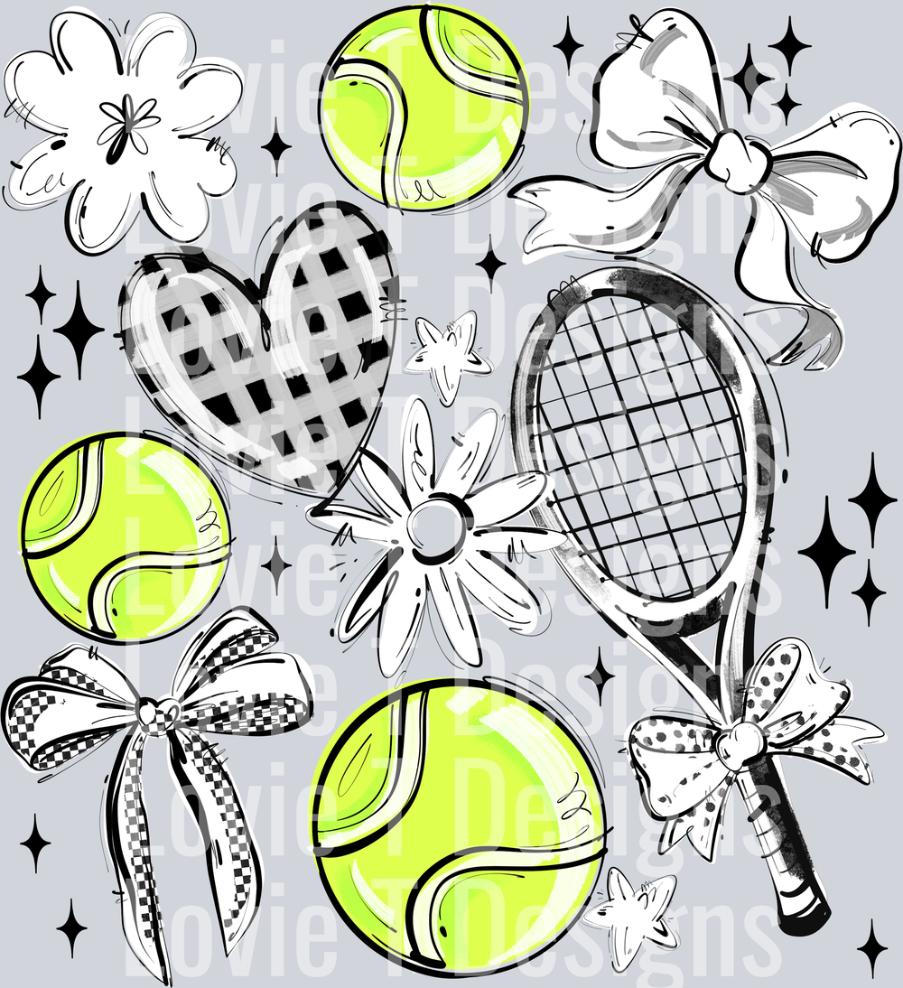WHITE PLAY BALL TENNIS COLLAGE