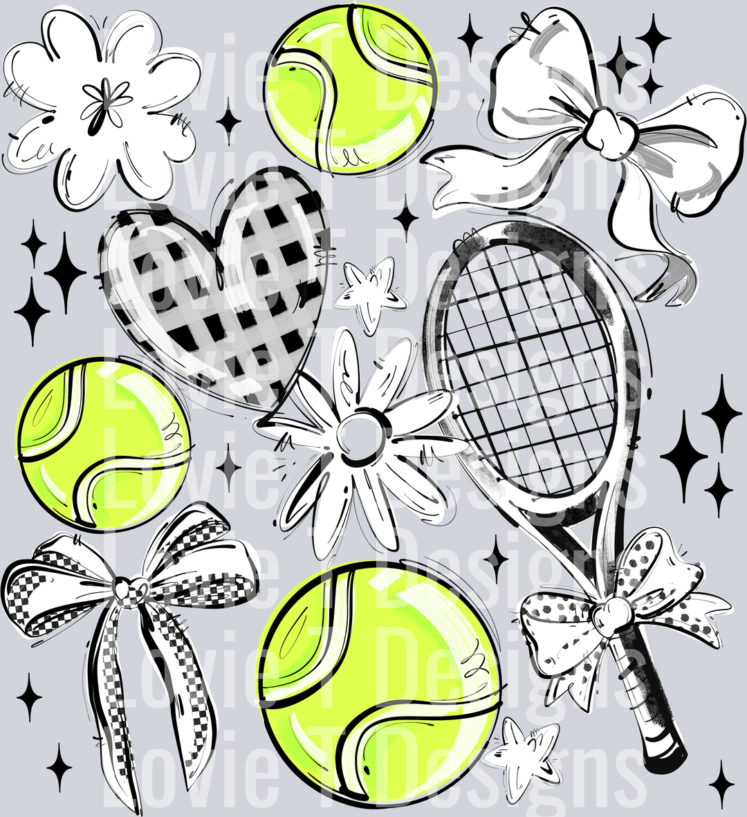 WHITE PLAY BALL TENNIS COLLAGE