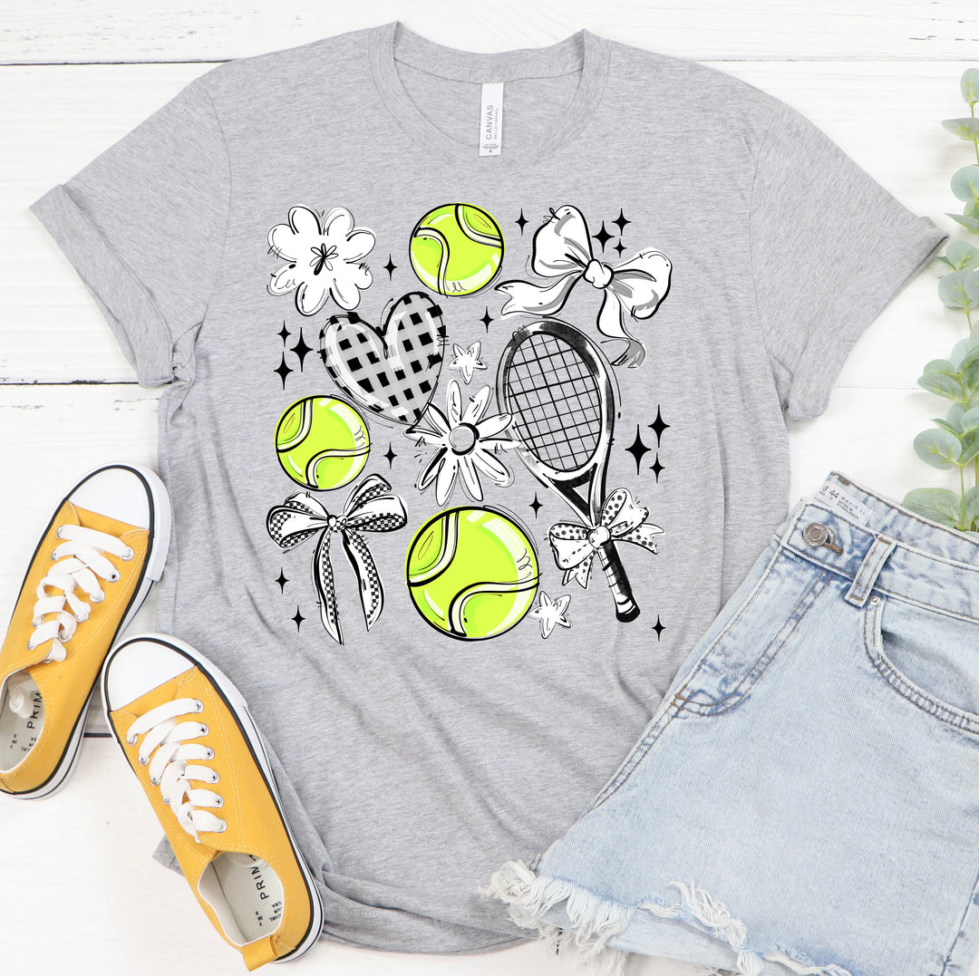 WHITE PLAY BALL TENNIS COLLAGE
