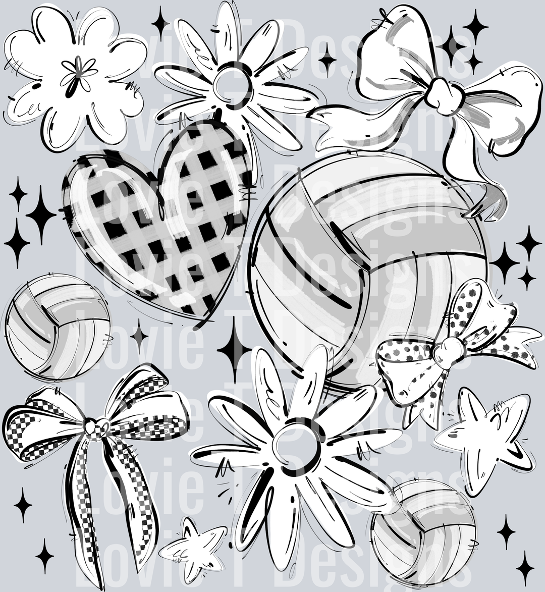 WHITE PLAY BALL VOLLEYBALL COLLAGE