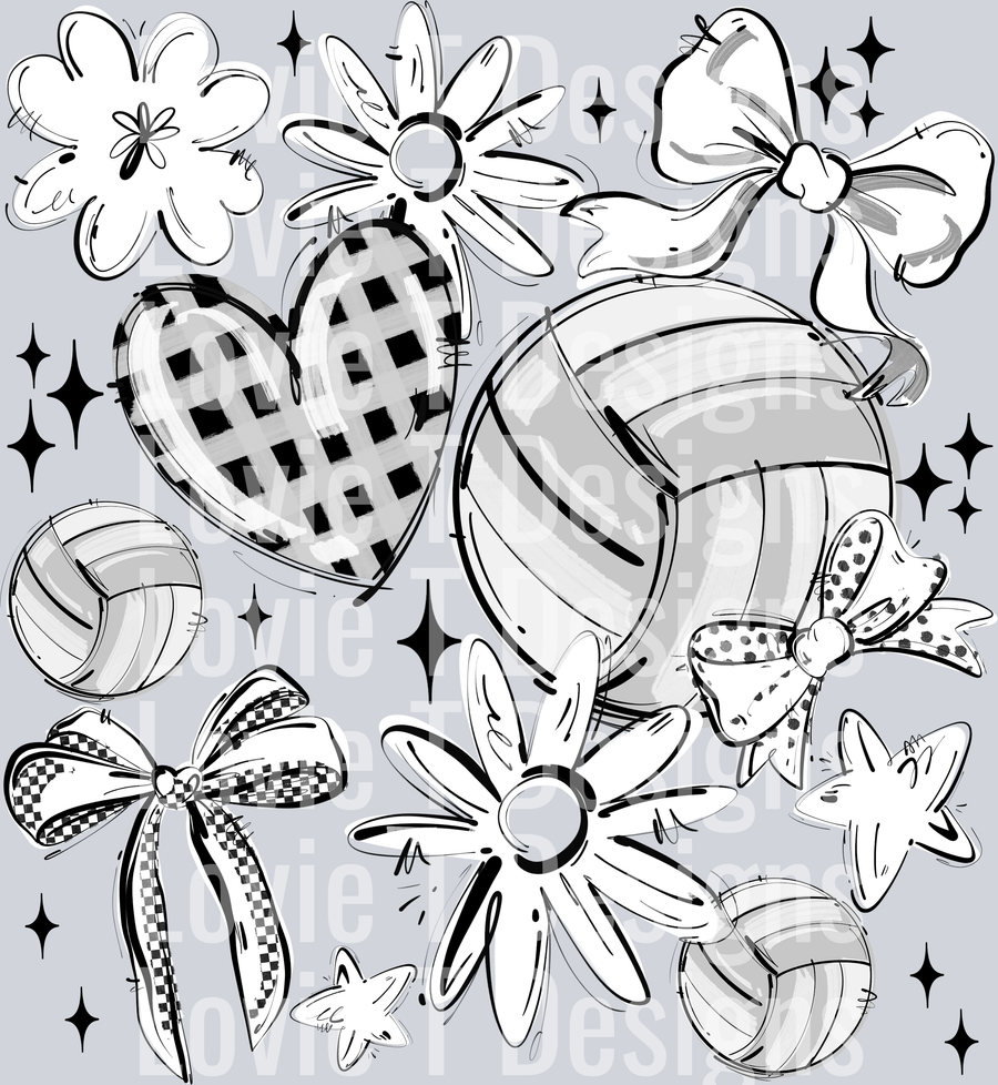 WHITE PLAY BALL VOLLEYBALL COLLAGE