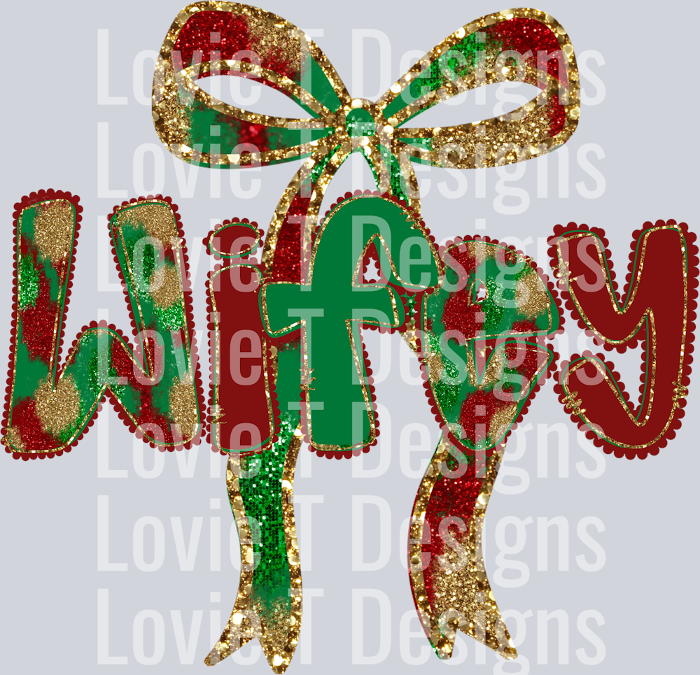 wifey Christmas bow