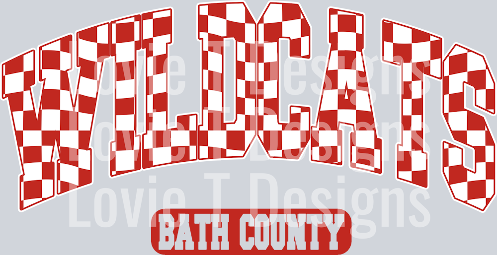 WILDCATS BATH COUNTY RED CHECKER