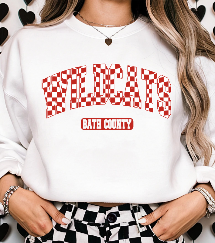 WILDCATS BATH COUNTY RED CHECKER