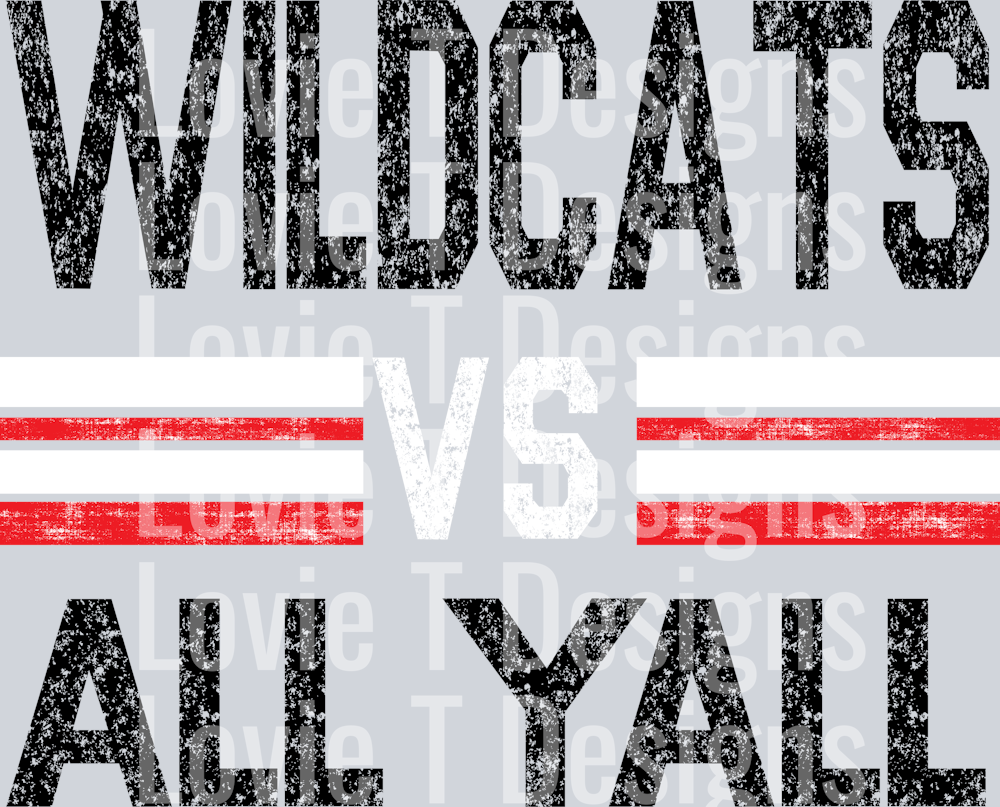 WILDCATS BLACK RED AND WHITE VS ALL YALL