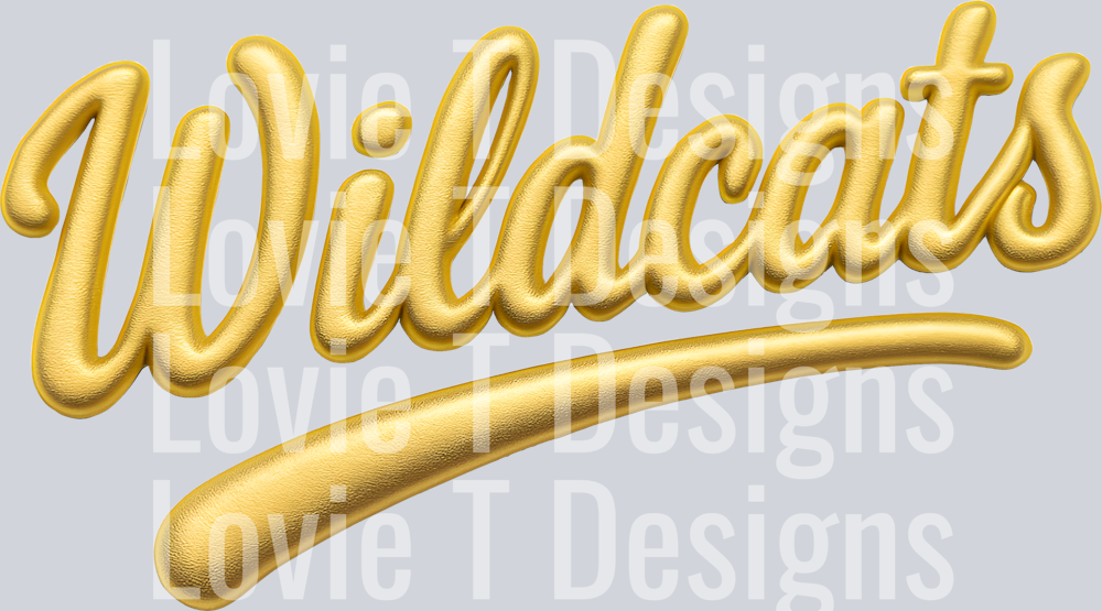 WILDCATS FAUX PUFF GOLD