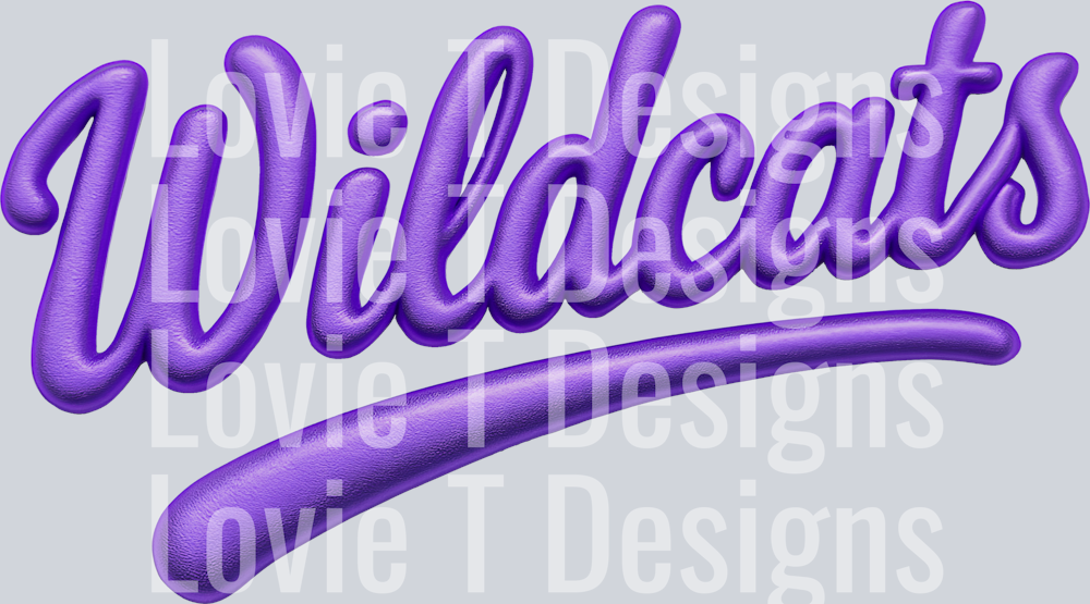 WILDCATS FAUX PUFF PURPLE