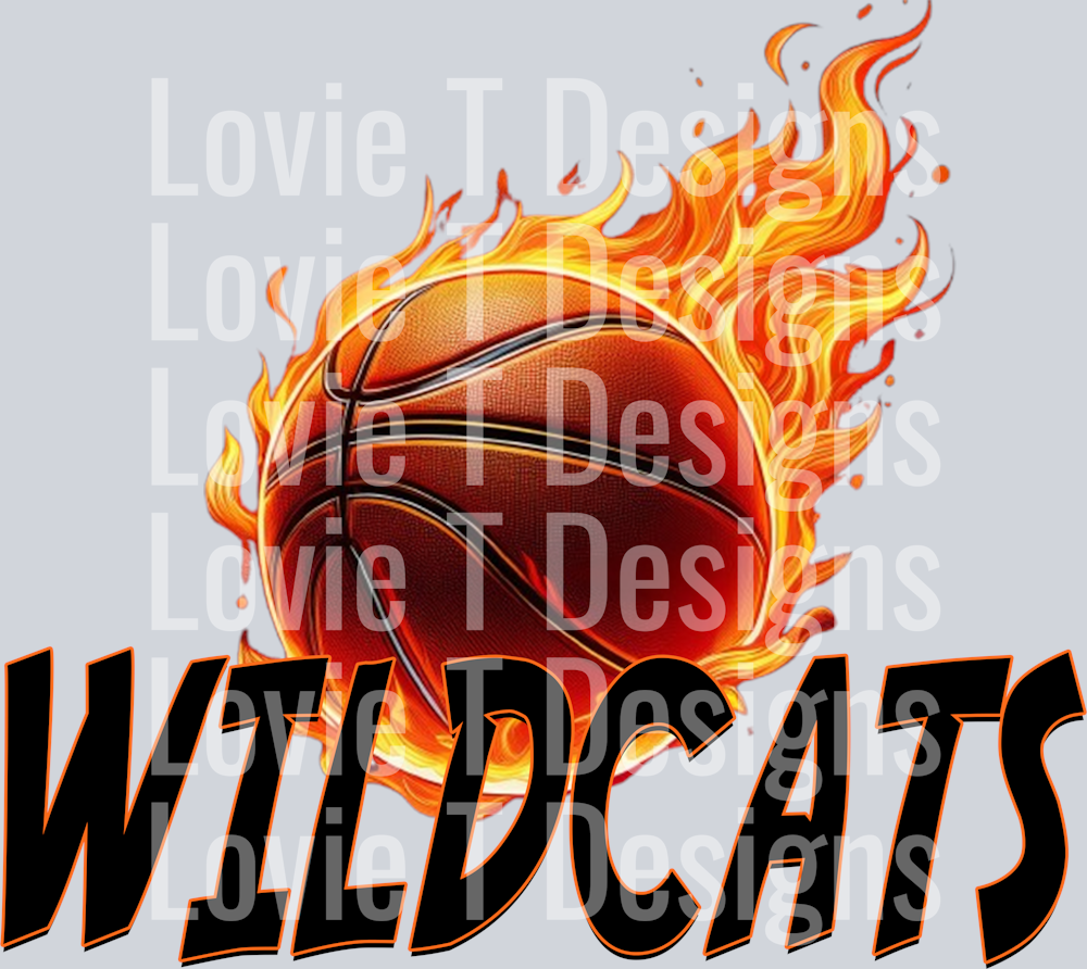 WILDCATS FLAMING BASKETBALL