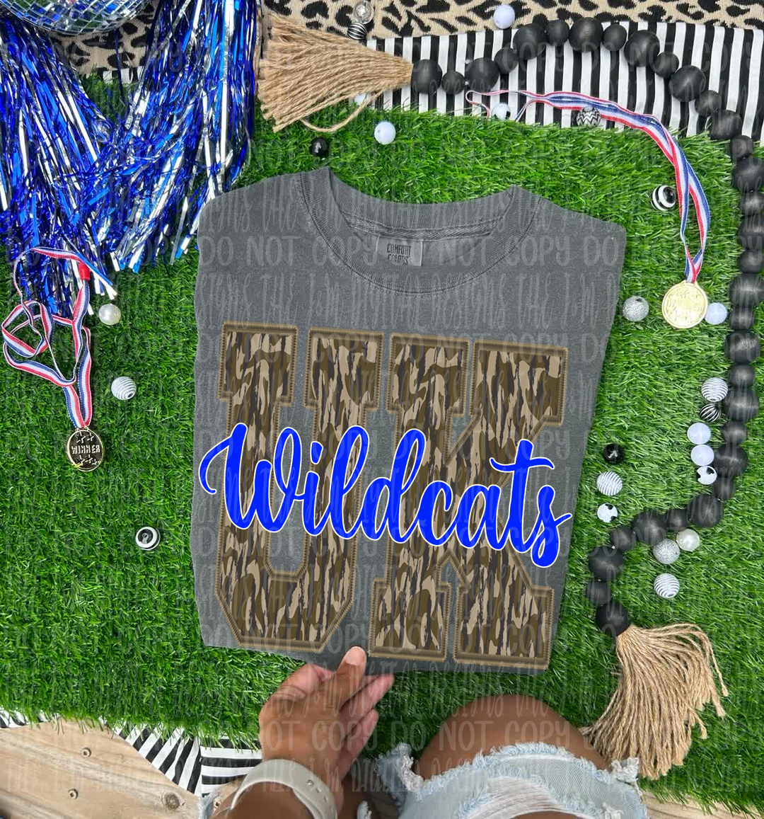 WILDCATS WOODLAND CAMO INITIALS