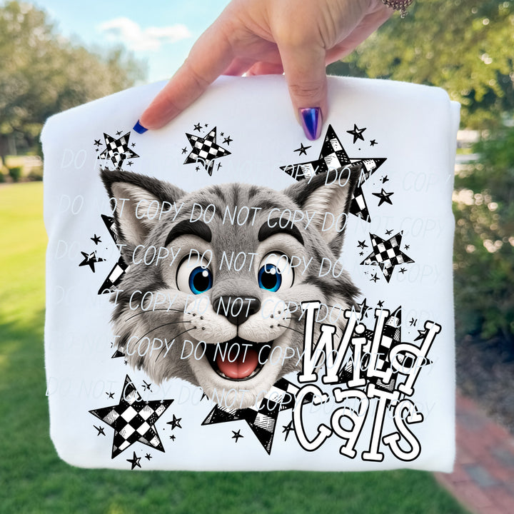 Wildcats Big Mascot Energy mascot DTF transfer