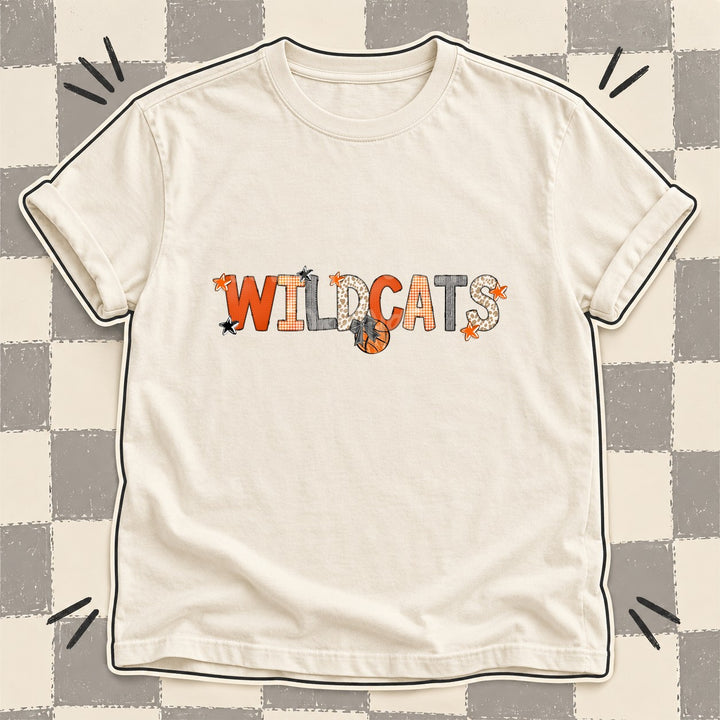 Wildcats Mixed Doodle Basketball Mascots – Hoops Houndstooth DTF transfer mockup