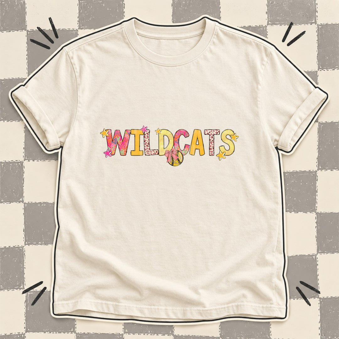 Wildcats Mixed Doodle Softball Mascots – Softball Brights DTF transfer mockup