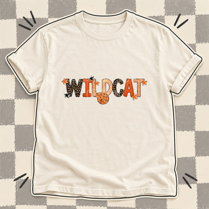 Wildcat Mixed Doodle Basketball Mascots – Leopard Court DTF transfer mockup